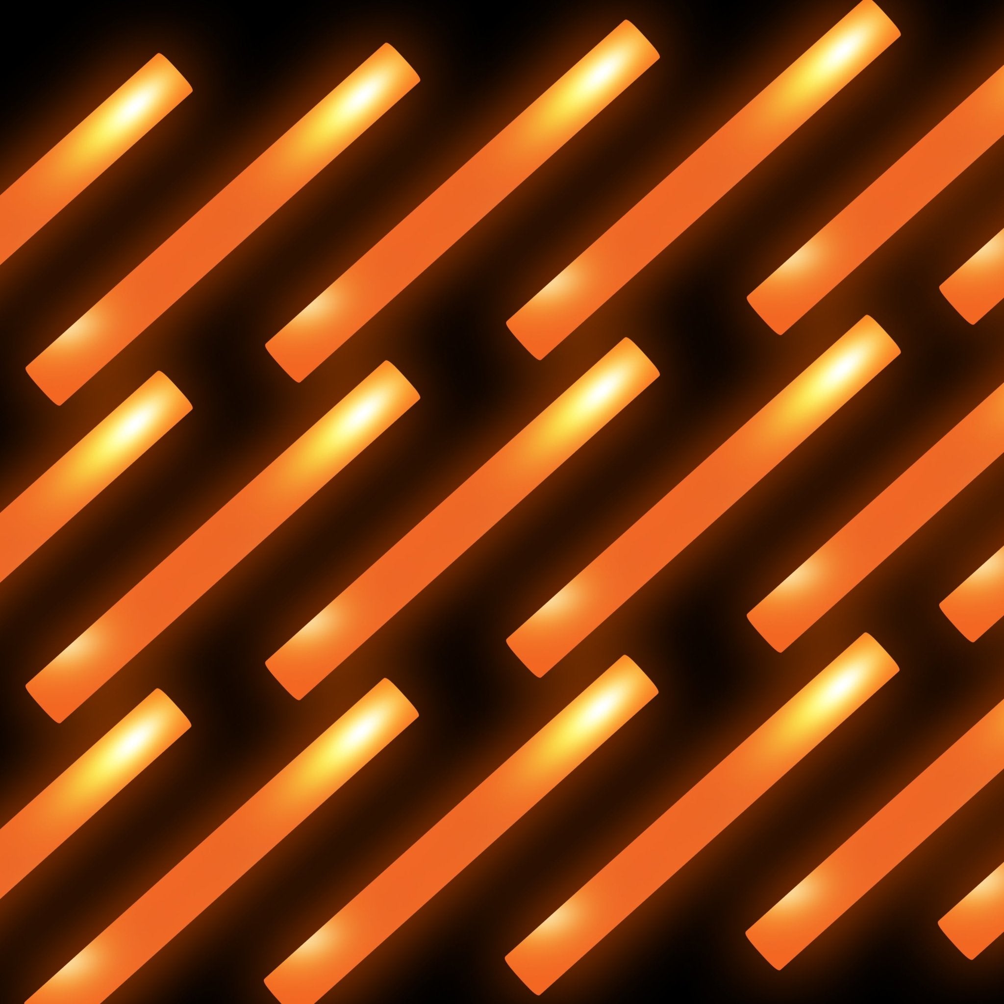 Orange LED Foam Stick - Promotional Party Sticks